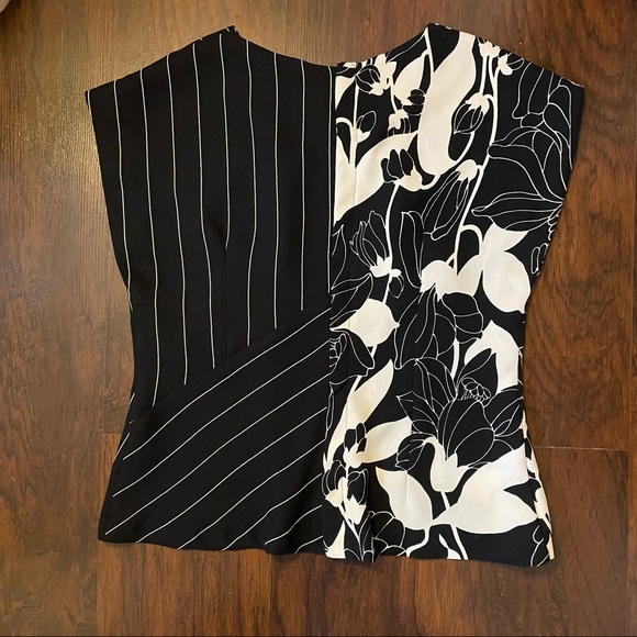 Veronika Maine Floral Stripe Blouse - Picture 2 of 3